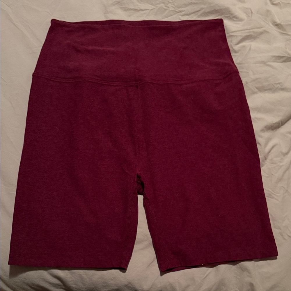 Beyond Yoga Maroon Bike Shorts